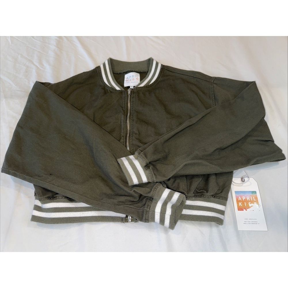 April Kiss Junior Jacket‎ Embroidered Wild And Free Green Large